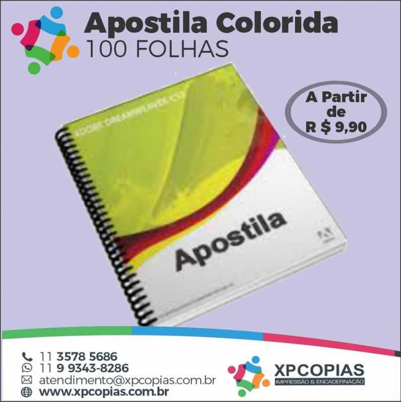 Impressão de Apostila Capa Dura Valor Santa Catarina - Impressão de Apostila Colorida